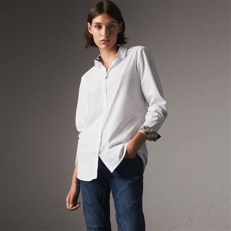 burberry white shirt womens